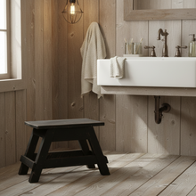 Load image into Gallery viewer, Rustic Black Step Stool